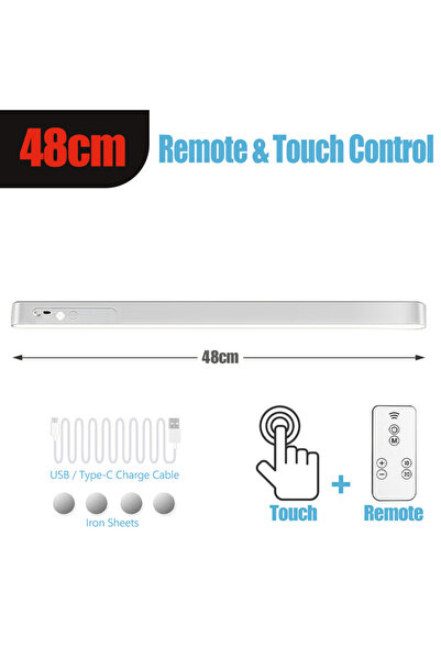 Choice مصباح طاولة أبيض للعناية بالعين بطول 48 سم، شريط إضاءة LED بطول 48/28 ...