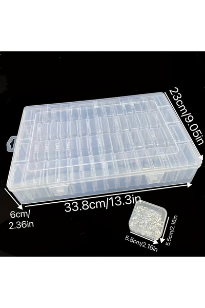Choice4 64G5.5H 12/36/64pcs Large Capacity Transparent Plastic Storage Box Se...