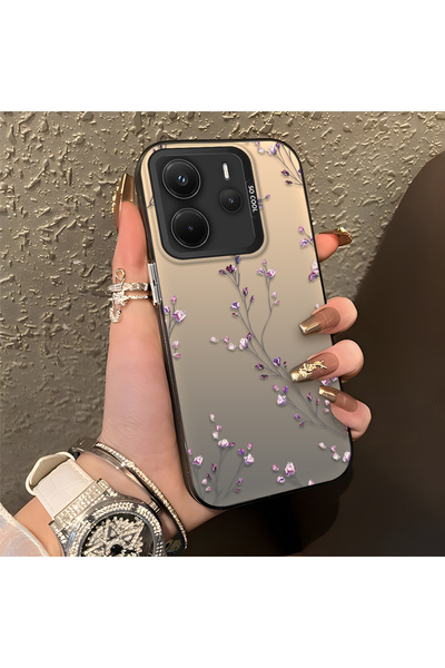 SLIMFELT Redmi Note 14 4G Uyumlu Güzel Çiçek Baskılı, Sade ve Şık, Şok Emici ...
