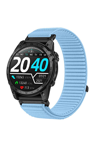 Choice49 حزام نايلون QuickFit 26 مم أزرق 26 مم 22 مم 20 مم لساعات Fenix 8/Qua...