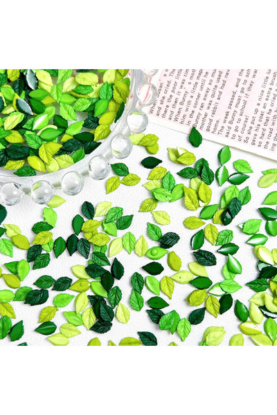 choice2 Mixed 60PCS 60PCS Creative Realistic Luminous Leaf Resin Nail Charms ...