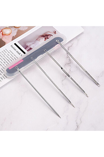Choice 4Pcs Silvery 4Pcs Remover Pimple Comedone Extractor Tool Acne Removal ...
