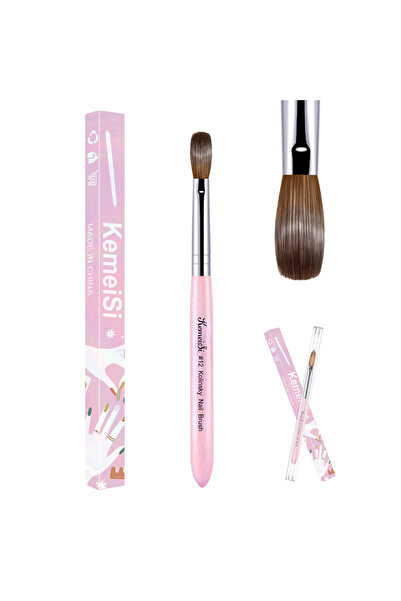 Choice5 S025-12 100% Kolinsky Acrylic Nail Brush 1Pcs Purple Crimped Wood Han...