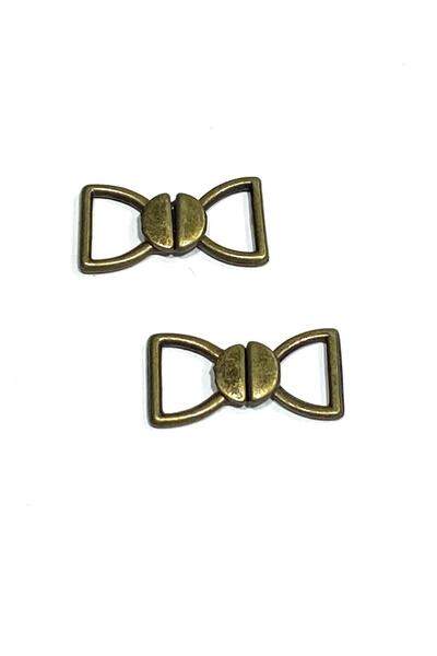 karantuhafiye Cardigan Clip Metal Bow Model 2 cm Set of 2 2 Pairs / Small Siz...