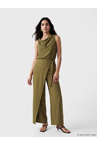 LC Waikiki Pantaloni de damă cu picior larg și șnur