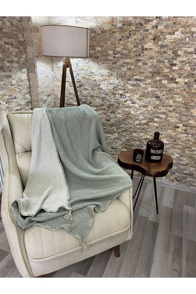 TruyTowel Müslin Koltuk Şalı / TV Battaniyesi %100 Pamuk 120x180 cm