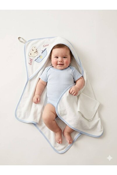 sea gulf Newborn Baby Towel with Hood Suitable for Newborns to 9 Months Old