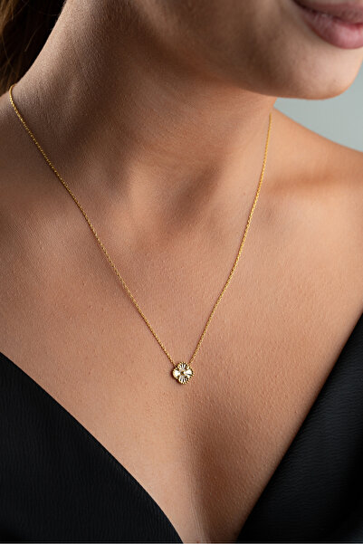 Silvano Jewelry 925 Ayar Gümüş Kalemli Yonca Kolye