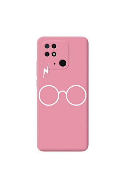 Other Xiaomi Redmi 10C glasses Pink Colored Silicone TPU Θήκη