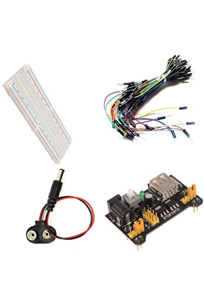 Generic 830 Point PCB Breadboard + Power Supply + 65pcs Jumper Cable Wires + ...