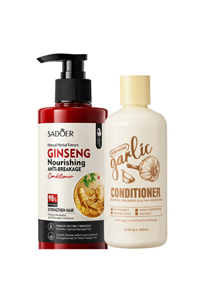 Ginseng Pachet de îngrijire a părului - Balsam + Balsam cu usturoi