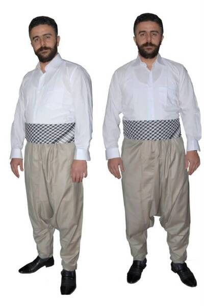 NARIYA Men's Loose Pleated Regional Four-Season Wear Famous Adana Shalwar Pan...