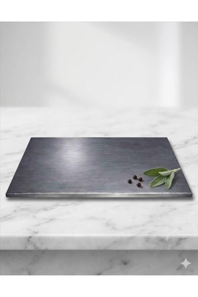 Güneş Krom Dekorasyon Gkd Top Quality 80X50Cm Single Twist Stainless Steel Countertop Cutting Board, Dough Kneading Board, Countertop Protector