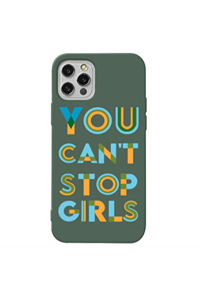 Other Apple iPhone 12 Pro Max You Cant Stop Girls Dark Green Colored Silicone...