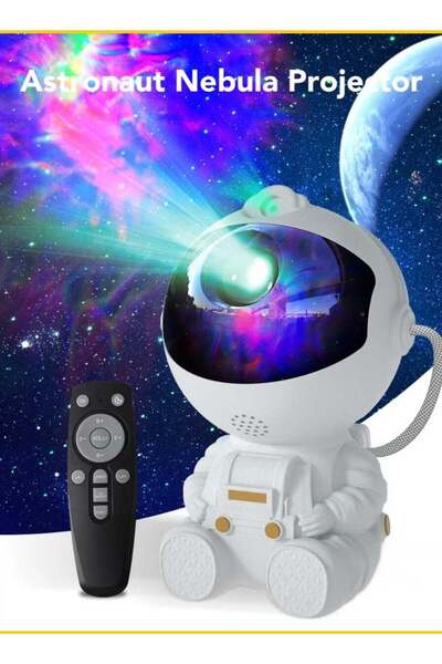 Milkyway Astronaut Nebula Projector Night Light with Remote & Timer, 360°Adju...