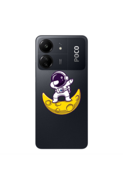 Other Xiaomi Poco C65 Astronaut on the moon Transparent Silicone TPU Θήκη