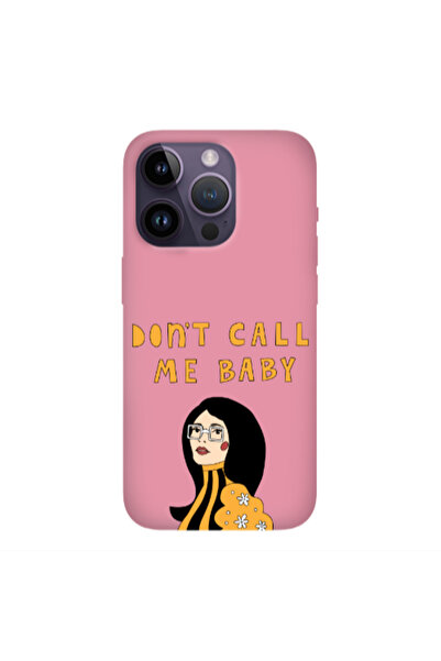 Other Apple iPhone 14 Pro Max Call me baby Pink Colored Silicone TPU Θήκη