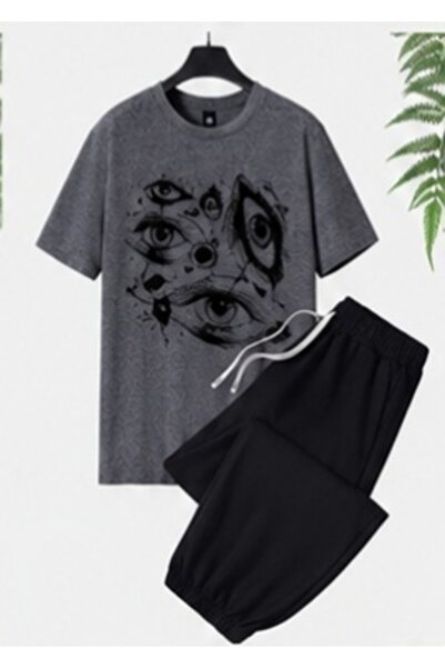ZEMLİYA Sara Unisex Oversize Shorts Set Short Sleeve T-Shirt Comfortable Fit ...
