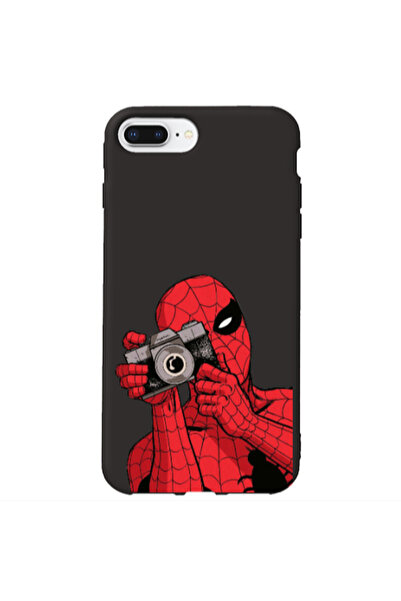 Other Apple iPhone 7 Plus Spiderman take picture Black Colored Silicone TPU Θήκη