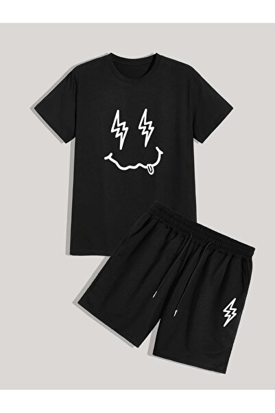ZEMLİYA Sara Unisex Oversize Shorts Set Short Sleeve T-Shirt Comfortable Fit ...