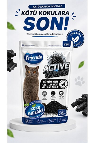 Friends Aktif Karbon Kedi Kumu Koku Giderici 250 GR