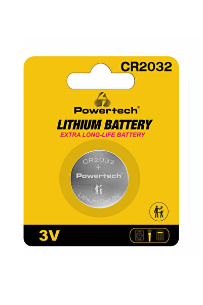 POWERTECH μπαταρία λιθίου PT-1208, CR2032, 3V, 1τμχ