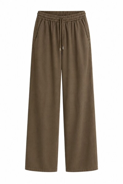 elif teke More Buy Elastic Tencel Trousers Mink