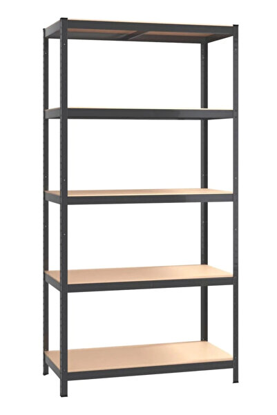 HOME-USE HOME USE μεταλλική ραφιέρα HUH-0199 με 5 ράφια, 90x40x180cm, μαύρη