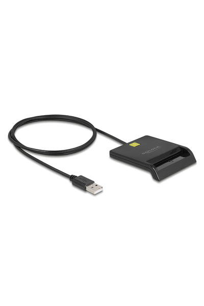 DELOCK card reader 91724 για smart card, USB σύνδεση, 480Mbps, μαύρο