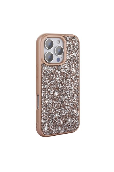 zore Apple iPhone 16 Pro Case Shiny Rhinestone Design Diamond Cover