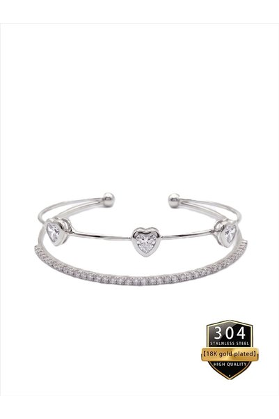 takantakana Vip, Zircon Processing, Pink Heart, Handcuff Bracelet, in Wooden ...