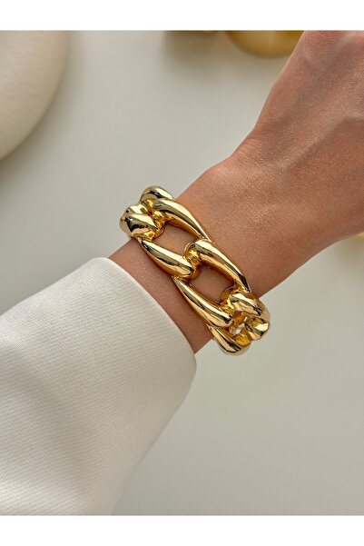 YOUES JEWELRY Steel Thick Handcuff Bracelet Women's Bracelet Unisex Gold Wome...