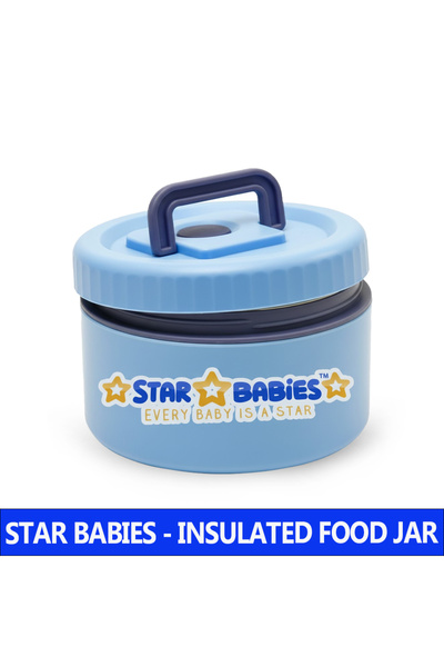 STAR BABiES High Quality Stainless Steel Portable Food jar/Soup bowl /Lunch box for Kids Single Compartment Blue.