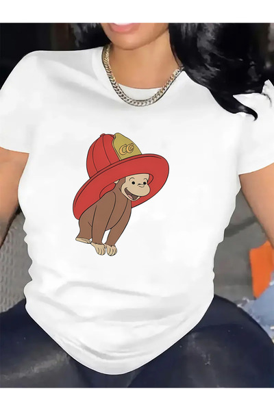 1001moda cotton T-Shirt with Cartoon Print, Ideal Casual Wear in Living Room,...