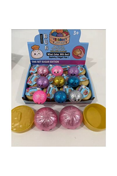 Flippy Jucărie Squishy cu Fata Zambitoare si Perle de Apă, 5.5 cm - Mix de cu...
