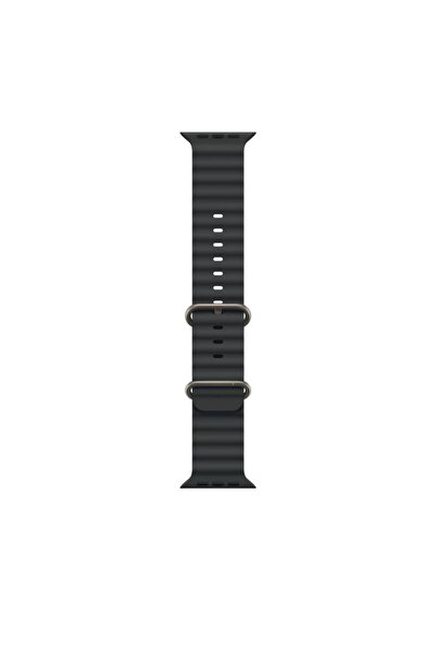 Apple Ceas Watch Ultra 49mm, curea Ocean Negru, finisaj titan