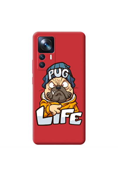 Other Xiaomi Mi 12T Pug Life 2 Red Colored Silicone TPU Θήκη