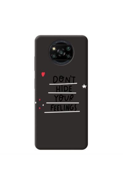 Other Xiaomi Poco X3 /X3 Pro Dont Hide Your Feelings Black Colored Silicone T...