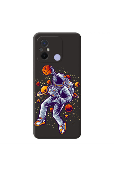 Other Xiaomi Redmi 12C Space Basketball Black Colored Silicone TPU Θήκη