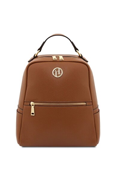 tuscany Leather Rucsac din piele Prisma Soft- TL142483 - Cognac