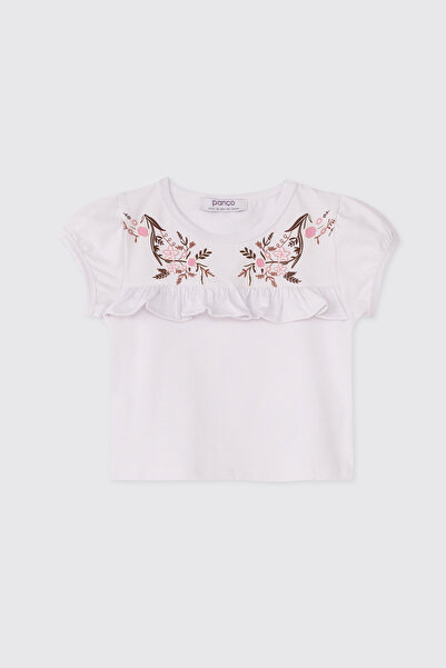 Panço Baby Girl White T-Shirt