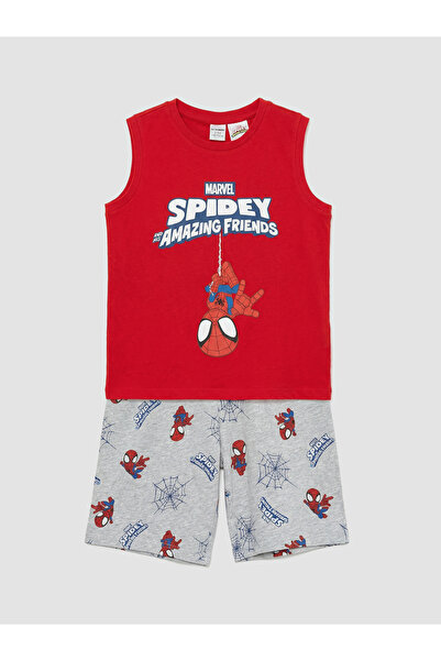 LC Waikiki Set de pijamale scurte pentru băieți, cu imprimeu Spider-Man
