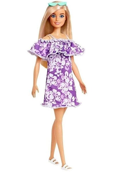 mattel Η Μπάρμπι λατρεύει τον πλανήτη Μωβ Φλοράλ Φόρεμα (GRB36)