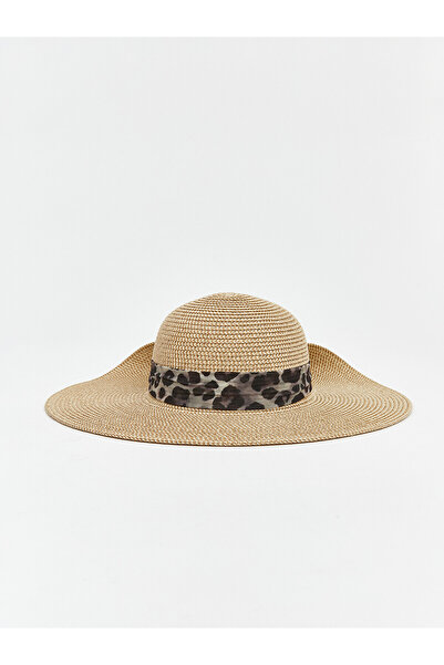 LC Waikiki Özmarka New Season Leopard Patterned Women's Straw Hat