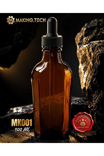 HORECA MARKET 1 Adet 100 ml Amber Cam Damlalıklı Şişe – Boş Kozmetik Yağı ve ...