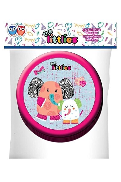 The Littlies Χάρτινα πιάτα πάρτι Οι μικροί ελέφαντες 18 εκ. 6 τεμάχια