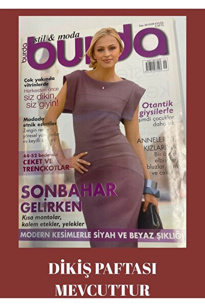 Kişisel Yayınlar BURDA MODEN DİKİŞ DERGİ 2010 EYLÜL PAFTASI MEVCUTTUR İKİNCİEL