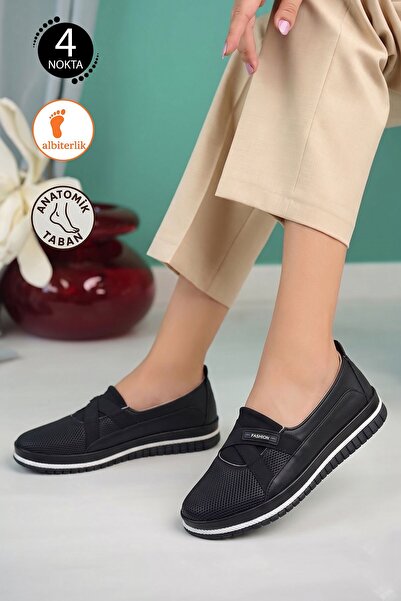 AlbiShoes Women's 4-Point Buckle Detail Anatomical Non-Slip Sole Comfortable ...