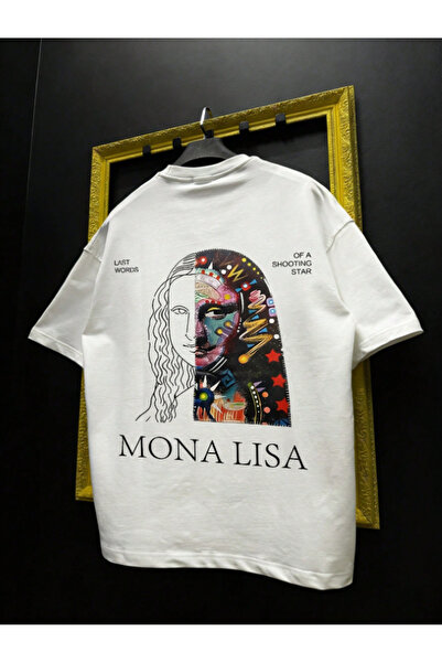 Revasser Unisex muška/ženska MONALISA SPECIJALNA šarena majica sa prilagođeni...