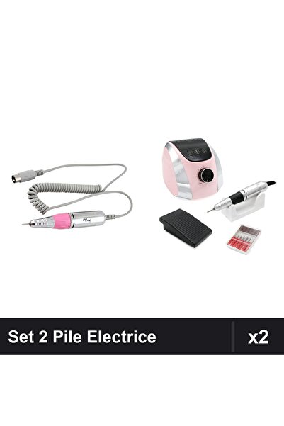 NAİLS Set 2 Pile Electrice Profesionale Manichiură Pedichiură 68W 35000 RPM M13